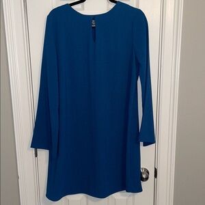 Elegant Blue Long Sleeve Dress